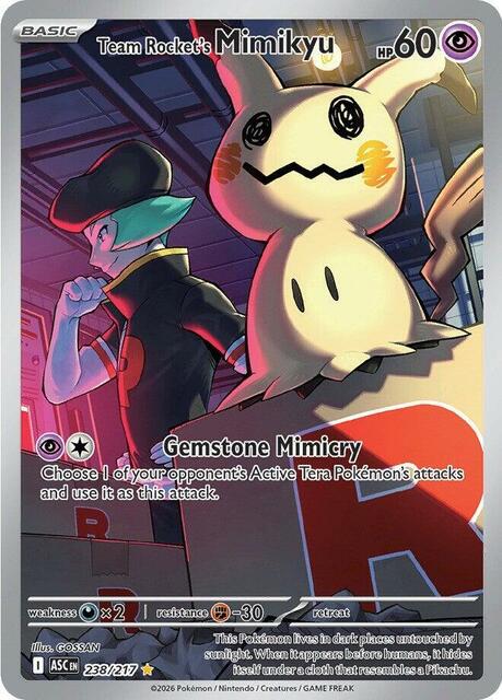 Team Rocket's Mimikyu - 238/217 - Illustration Rare - Ascended Heroes