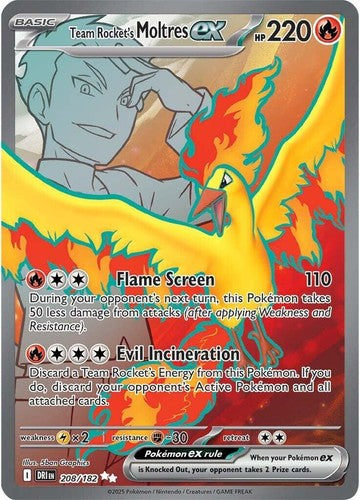 Team Rocket's Moltres ex - 208/182 - Ultra Rare - Destined Rivals