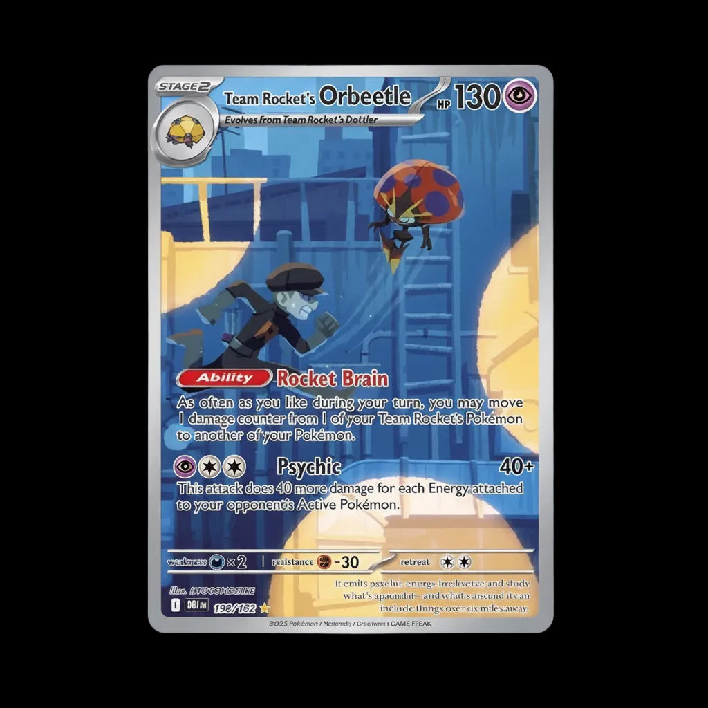 Team Rocket's Orbeetle - 198/182 - Illustration Rare - Destined Rivals